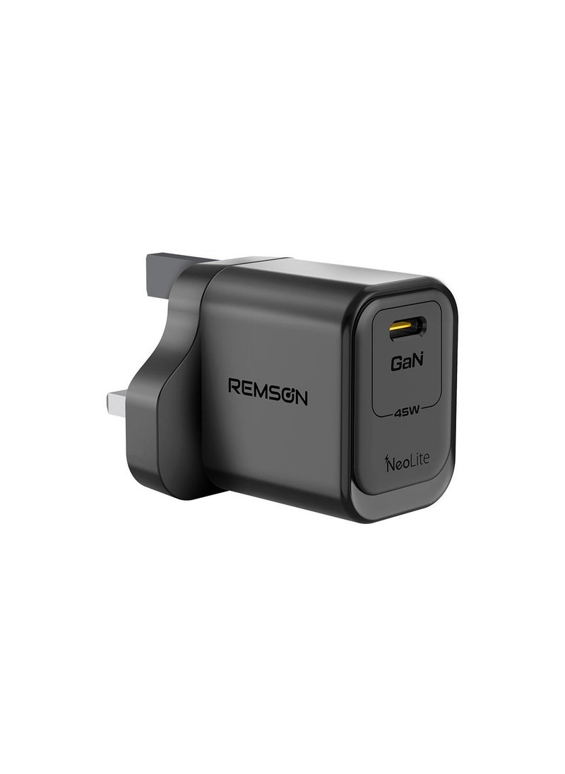 Remson Remson NeoLite PD 45W GaN Wall Charger USB Type-C Compact and Fast Charging Adapter Compatible for All Smartphones, Tablets, Gaming Controllers, Electronic Devices.  - Image 1