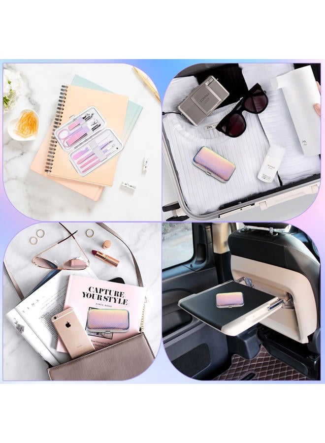 Aceoce Manicure Set Women Nail Clippers Professional Manicure Pedicure Kit Stainless Steel Nail Cutters Grooming Kit Personal Care Tools with Travel Case Gift for Women Gradual Purple  - Image 4