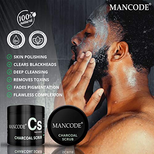 Man Code Charcoal Scrub For Men Deep Cleansing Gentle Exfoliator Fresh Refreshing Detoxifying Skin Activated Bamboo Charcoal Extract 100 gm (Pack of 1) - Image 3