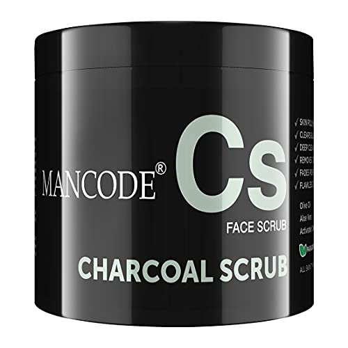 Man Code Charcoal Scrub For Men Deep Cleansing Gentle Exfoliator Fresh Refreshing Detoxifying Skin Activated Bamboo Charcoal Extract 100 gm (Pack of 1) - Image 1