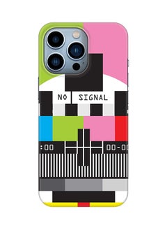 Stylizedd Case for Apple iPhone 14 Pro Slim Snap Classic Series Mobile Cover Hard PC Shield Matte Finish Print - No Signal TV 