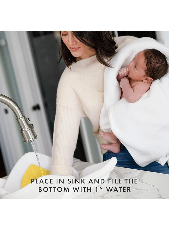 إيروريكس وسادة حمام الطفل المريحة على شكل زهرة، سجادة حوض استحمام، حوض استحمام، مقعد زهرة أصلي آمن للغسل - Image 5