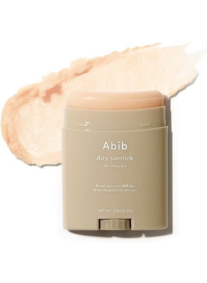 ابيب Abib Airy Sunstick Smoothing Bar SPF50  غير لاصق ماتي النهاية حماية الشمس للوجه والجسم ، عصا الشمس الكورية طويلة الأمد - Image 1