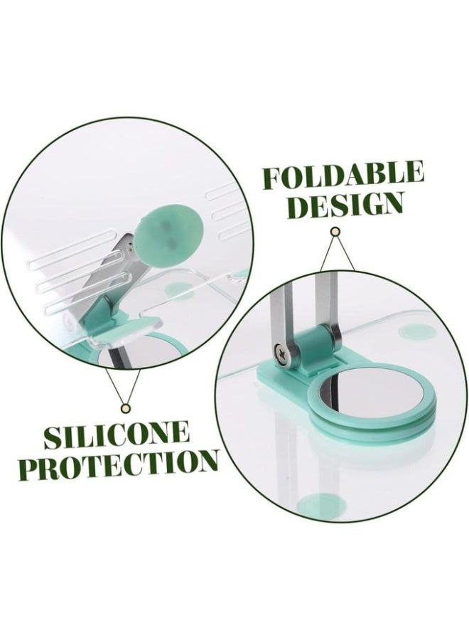 S882 Tablet and Laptop Holder, Foldable Acrylic Desk Mount Stand, Features a Spiral Design for Easy Rotation, Rotates 360 Degrees, 180 Angles - Image 2