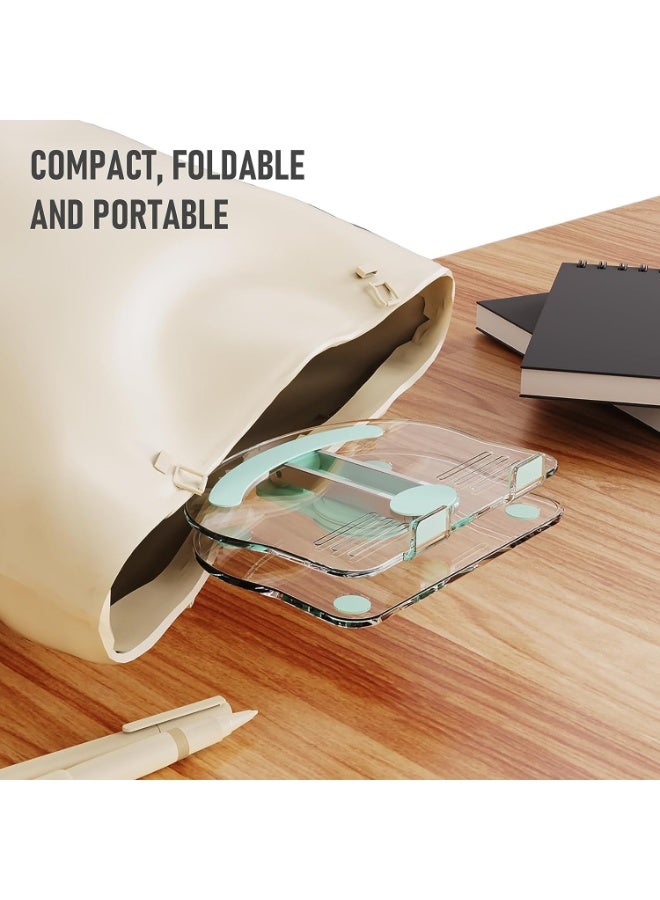 S882 Tablet and Laptop Holder, Foldable Acrylic Desk Mount Stand, Features a Spiral Design for Easy Rotation, Rotates 360 Degrees, 180 Angles - Image 5