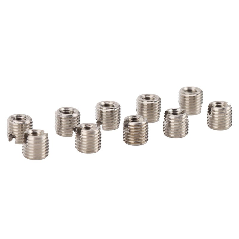 10pcs Insert Slotted Nut Male Female Thread Reducing Nut Fastener Hardware Stainless Steel