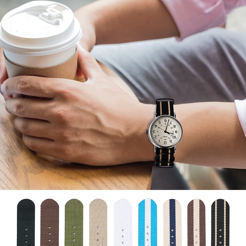 Ritche Christmas Gift 20mm Military Ballistic Nylon Watch Strap Compatible with Timex Expedition Watch Strap Timex Replacement Watch Bands for Men Women (4 Packs), White Elephant Gifts, Stocking Stuffers for Men - Image 3