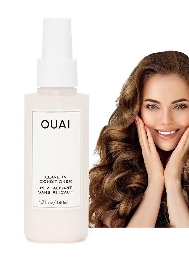 Ouai Leave In Conditioner, Revitalisant Sans Rincage, Multitasking Mist that Protects Against Heat, Primes Hair for Style, Smooths Flyaways, Adds Shine and Detangles, 140ml  - Image 1