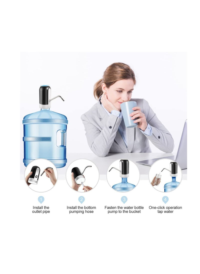 ARTC ARTC Rechargeable USB Wireless Smart Electric Water Dispenser Black and White 12cm x 8cm x 8cm  - Image 4
