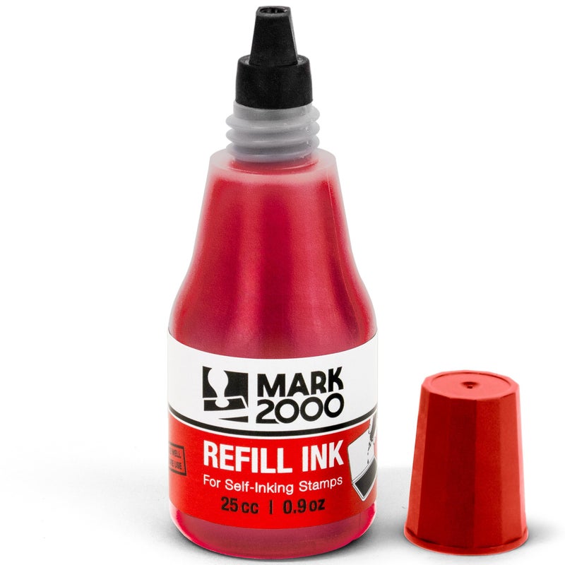 Mark 2000 Self-Inking Refill Ink - Red - 25cc (0.9oz) - Image 3