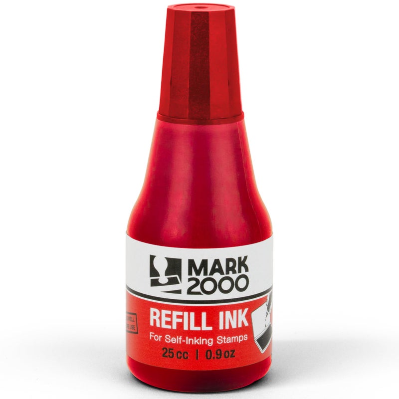 Mark 2000 Self-Inking Refill Ink - Red - 25cc (0.9oz) - Image 4