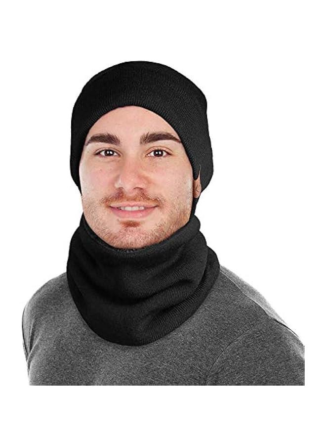 Winter Beanie Daily Hat - Thermal Polar Fleece Ski Stocking Skull Cap for Men and Women Set - Image 2