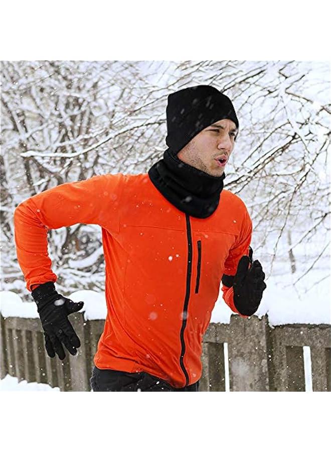 Winter Beanie Daily Hat - Thermal Polar Fleece Ski Stocking Skull Cap for Men and Women Set - Image 5
