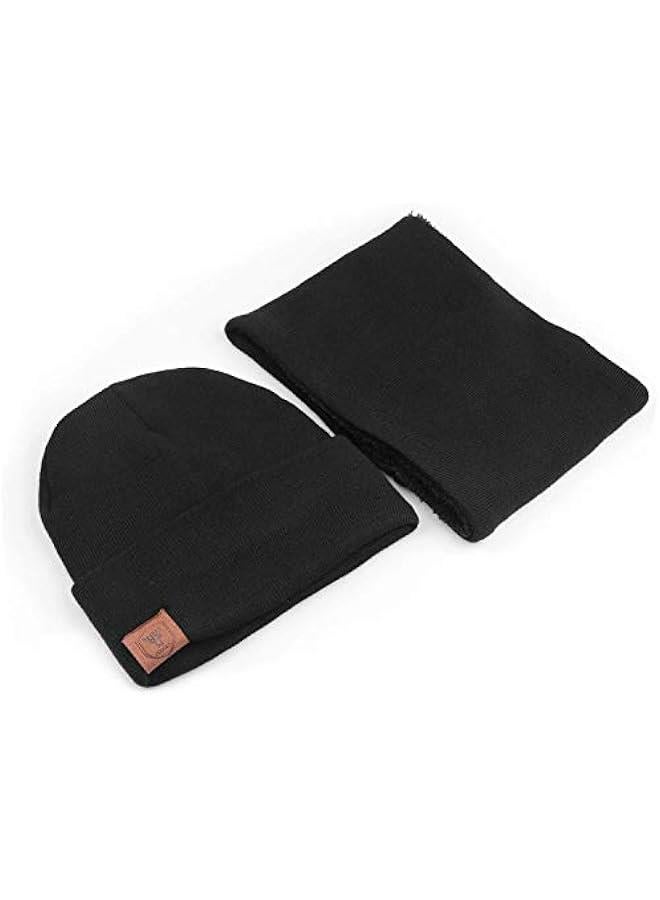 Winter Beanie Daily Hat - Thermal Polar Fleece Ski Stocking Skull Cap for Men and Women Set - Image 4
