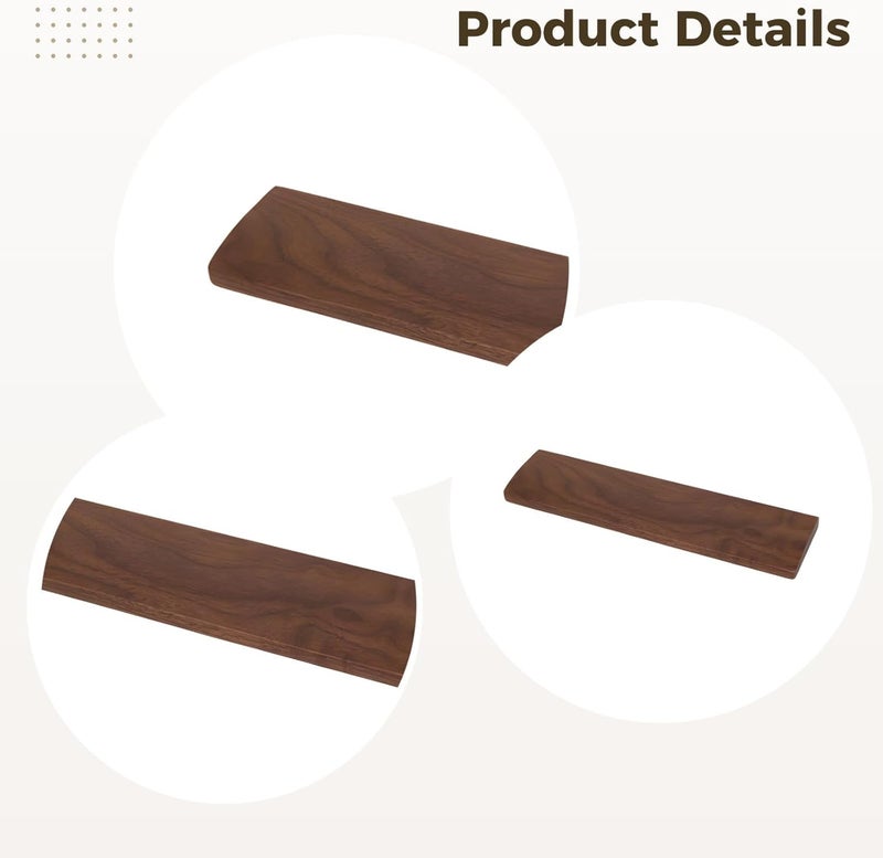 Wooden Wrist Rest for 60% Mechanical Keyboard, Walnut Wood, Ergonomic Sloped Edge, 11.8 X 3.1 in, Solid Build, Desk Decor - Image 5
