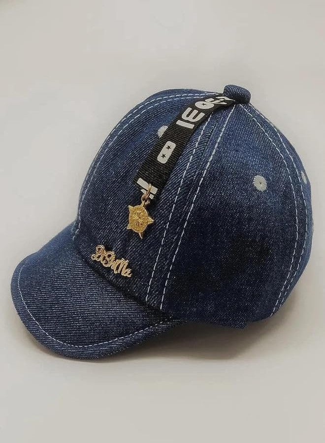 MalvinaBaby Caps for Kids Printed Cartoon Design Soft Cotton Baseball Cap for Toddler Boys Girls Sun Protection Stylish Casual Cap (Age 6 Month to 2.5 Years)(Light Blue) - Image 3