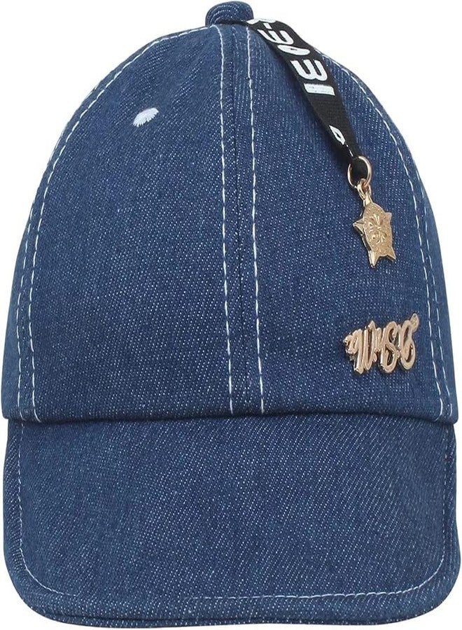 MalvinaBaby Caps for Kids Printed Cartoon Design Soft Cotton Baseball Cap for Toddler Boys Girls Sun Protection Stylish Casual Cap (Age 6 Month to 2.5 Years)(Light Blue) - Image 1