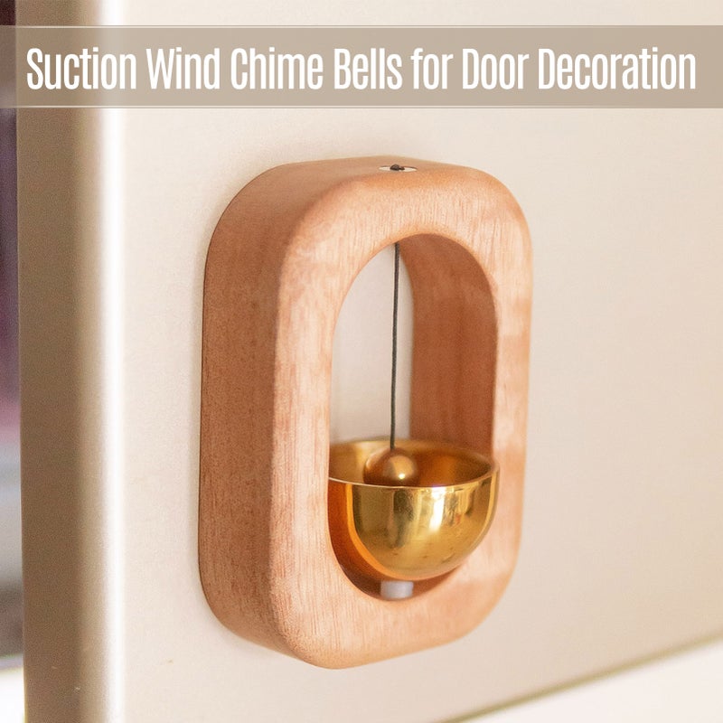 Suction Wind Chime Doorbell Decoration Refrigerator Door Closet Wood Windchime Bells for Home Garden Windchime Gift - Image 5