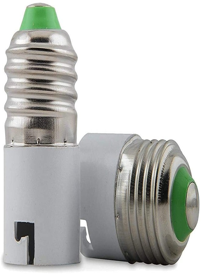 Diktmark: E27 to B22 Converter - White Screw Base Socket Holder & Bulb Adapter, Pack of 10 for Seamless Compatibility. - Image 1