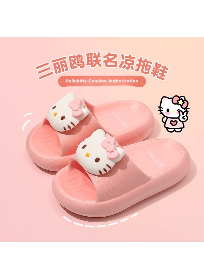 Daddy Pig Zhubaba Children's Slippers, Girls' Summer New Style, o Kitty, Girls' Indoor Non-slip Sanrio Parent-child Sandals, 160 - Image 5