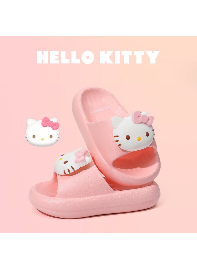 Daddy Pig Zhubaba Children's Slippers, Girls' Summer New Style, o Kitty, Girls' Indoor Non-slip Sanrio Parent-child Sandals, 160 - Image 2