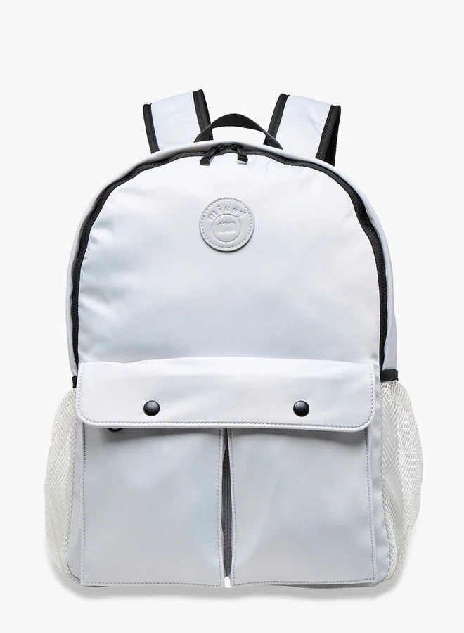 MISSY Solid Backpack with Adjustable Straps and Zip Closure - 12x30x41 cm