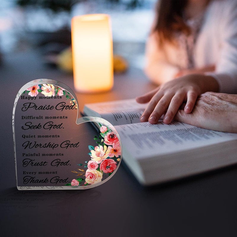 Yulejo Inspirational Acrylic Heart Decor - Image 5