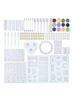 DIY Jewelry Casting Molds More Than 120 Designs Contains 8 Silicone Jewelry Resin Molds with 70 Designs,1 Earring Molds with 25 Designs,2 Necklace Bear Molds,3 Diamonds Mold 229Pcs