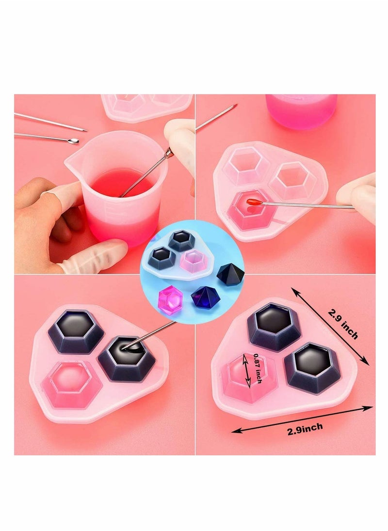 KASTWAVE - DIY Jewelry Casting Molds More Than 120 Designs Contains 8 Silicone Jewelry Resin Molds with 70 Designs,1 Earring Molds with 25 Designs,2 Necklace Bear Molds,3 Diamonds Mold 229Pcs - Image 1