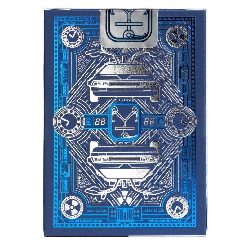 Bicycle Back To The Future Playing Cards 1 Pack, Premium, Foil, Metallic , Blue - Image 5