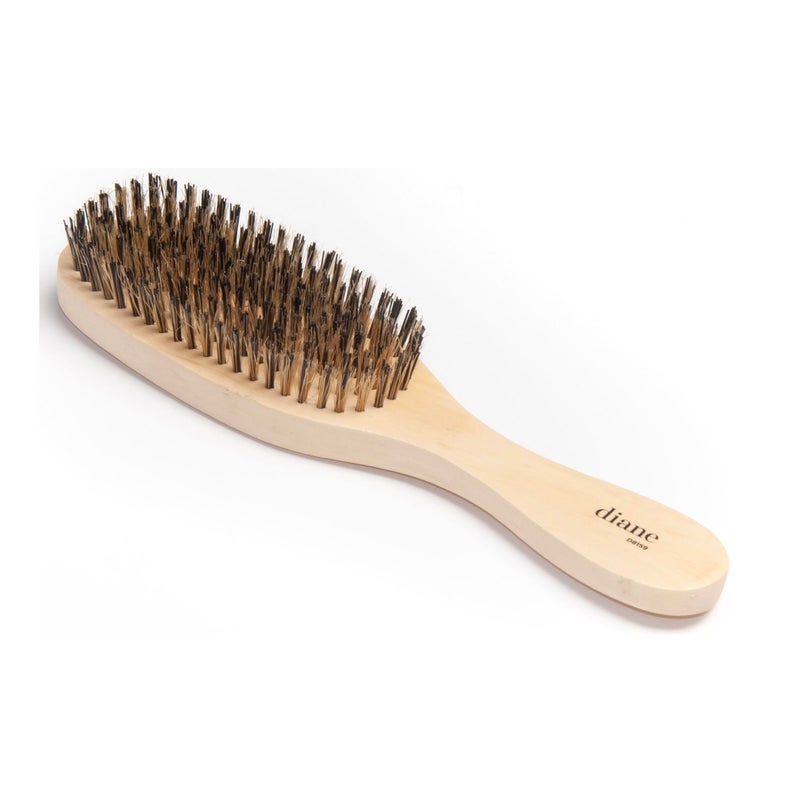 Diane Reinforced Boar Bristle Wave Brush for Men and Barbers â€“ Hard Bristles for Thick to Coarse Hair â€“ Use for Detangling, Smoothing, Wave Styles, Restore Shine and Texture - Image 1