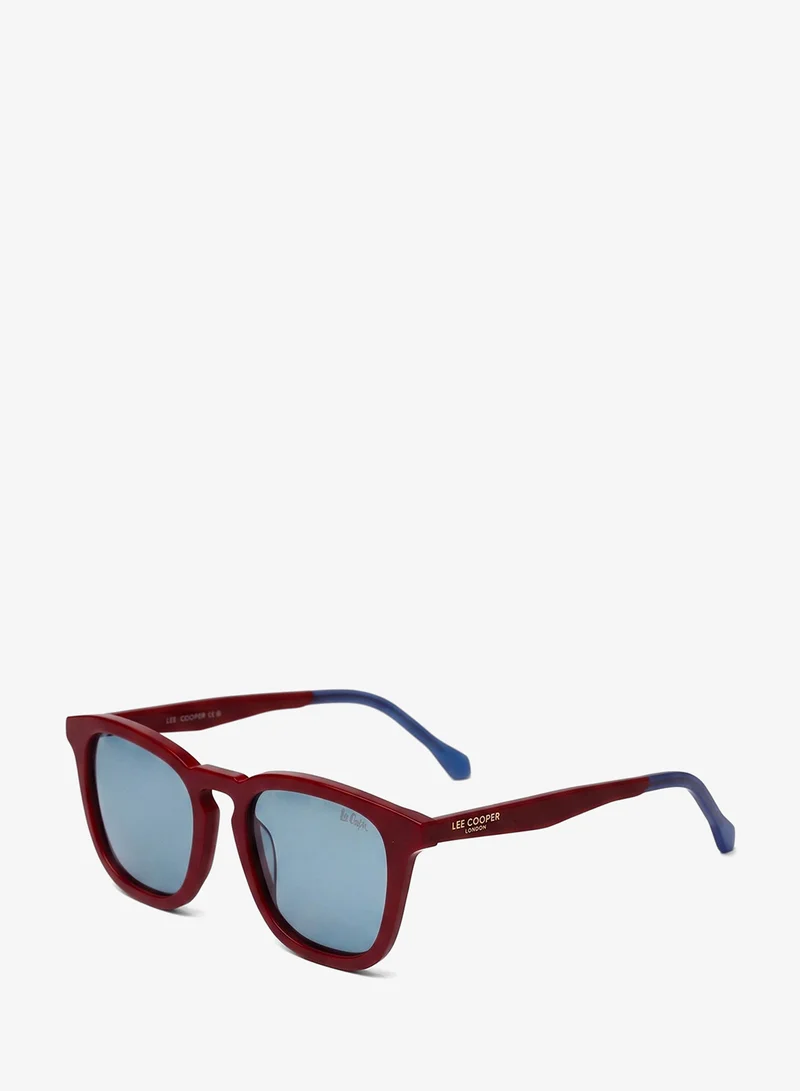 Lee Cooper Nylon Sunglasses Red   Frame Blue Gradient Mirror Lens 51mm  - LCM10823C2
