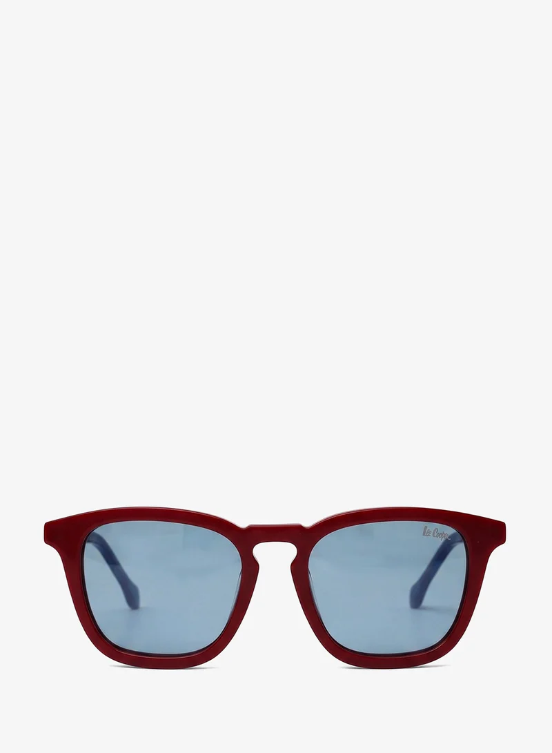 Lee Cooper Nylon Sunglasses Red   Frame Blue Gradient Mirror Lens 51mm  - LCM10823C2