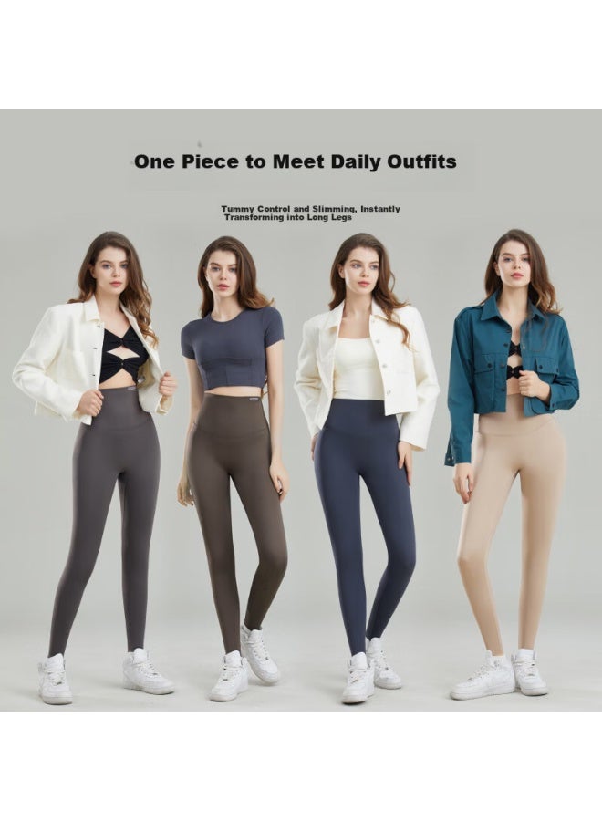 Yangxin High Waist Shark Skin Leggings For Women, Tummy Control, Hip Lift, Yoga Fitness Slim Fit Thin Pants - Image 2