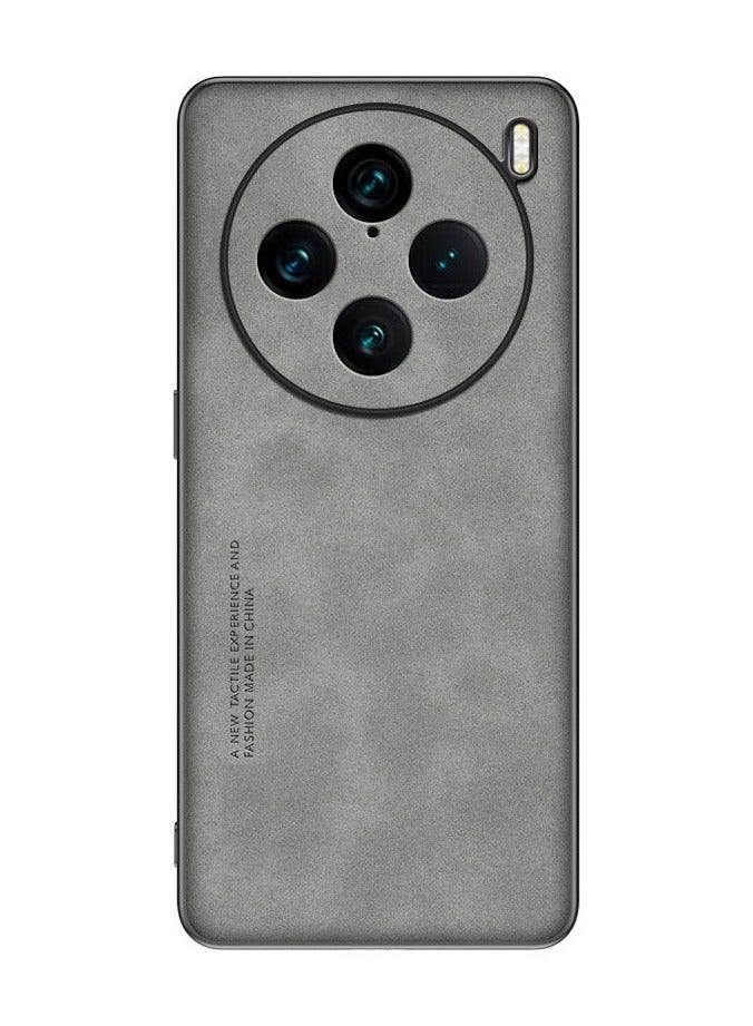 عام غطاء فيفو X200 برو - حماية بارزة لعدسة الكاميرا، جلد صناعي بملمس جلد الخروف الفاخر، غطاء مقاوم للصدمات بتصميم عصري أنيق، ملمس مريح للاستخدام اليومي. - Image 1