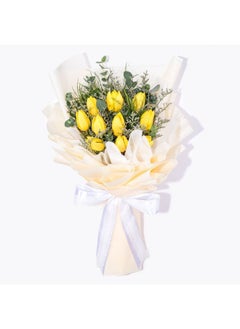 11 Yellow Tulips Bouquet