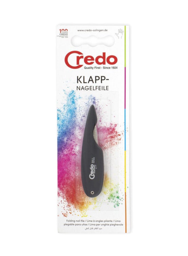 Solingen Folding Sapphire Nail File | Black