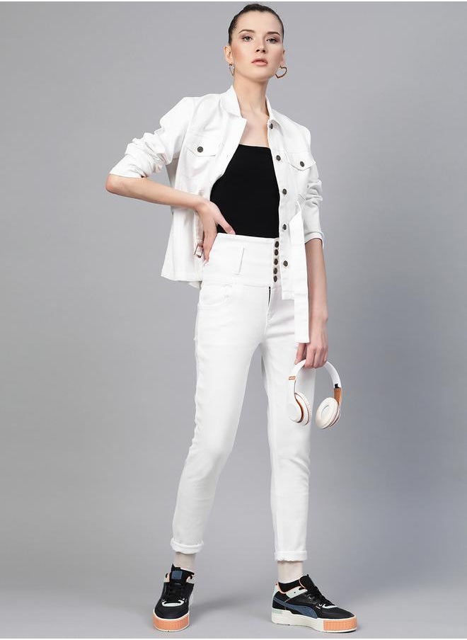 SASSAFRAS - Belted Denim Jacket with Flap Pockets by Styli - Image 1