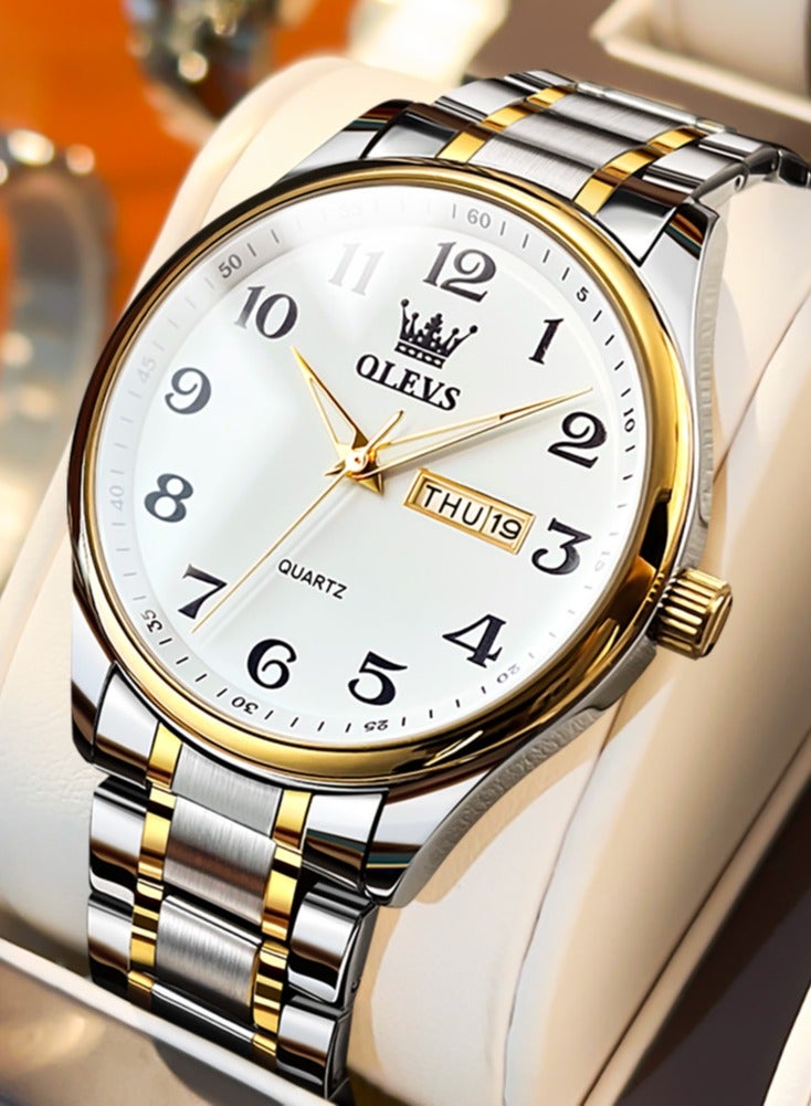 OLEVS Classic Bussiness Quartz Watch for Men Digital Dial Date Week Display Clock Luminous Waterproof Man Fashion Wristwatches - Image 1