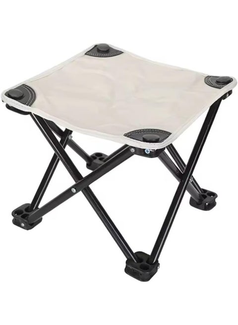 Portable camping chair, footrest, folding seat, small portable folding outdoor beach camping chair, lightweight and durable for camping, fishing and hiking (multi-color - color may vary)