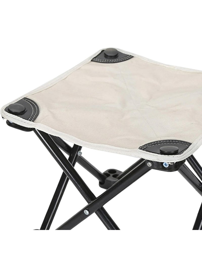 Generic Portable Camping Chair, Footrest, Folding Stool, Small Portable Outdoor Beach Camping Chair, Foldable, Lightweight and Durable for Camping, Fishing, Hiking (White * Black)  - Image 4