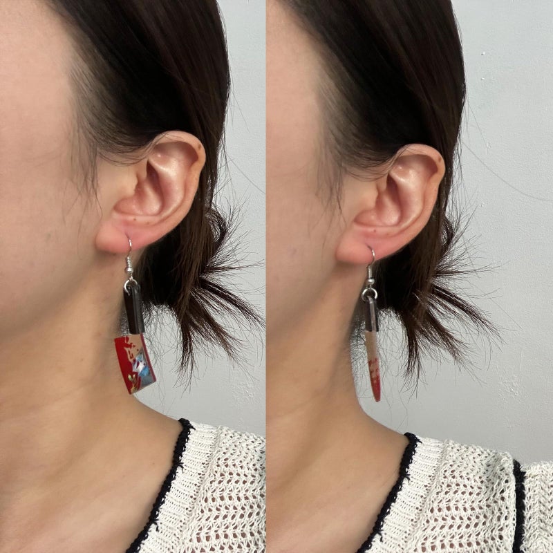 HTH Gothic Knife Ghost Earrings Set Punky Acrylic Spooky Knife Dangle Earrings for Women alloween Costume Accessories - Image 2