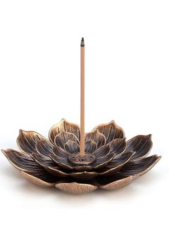 Y&D Incense Burner Bowl, Ceramic Handicraft Holder for Sticks, Coil Lotus Ash Catcher Tray Gray, Home Fragrance Accessories  - Image 1