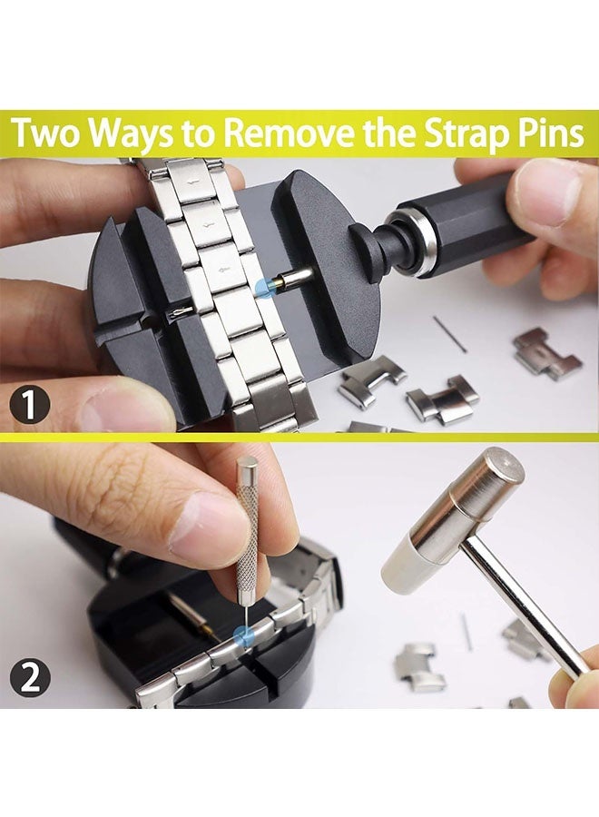 شاهد حزام الرابط إزالة مجموعة, شاهد الفرقة تعديل حجم أداة مجموعة, شاهد دبوس حزام إزالة أداة, شاهد تغيير حجم مجموعة مع شاهد دبوس إزالة, شاهد ربط دبوس اللكمة, مطرقة, أسود - Image 3