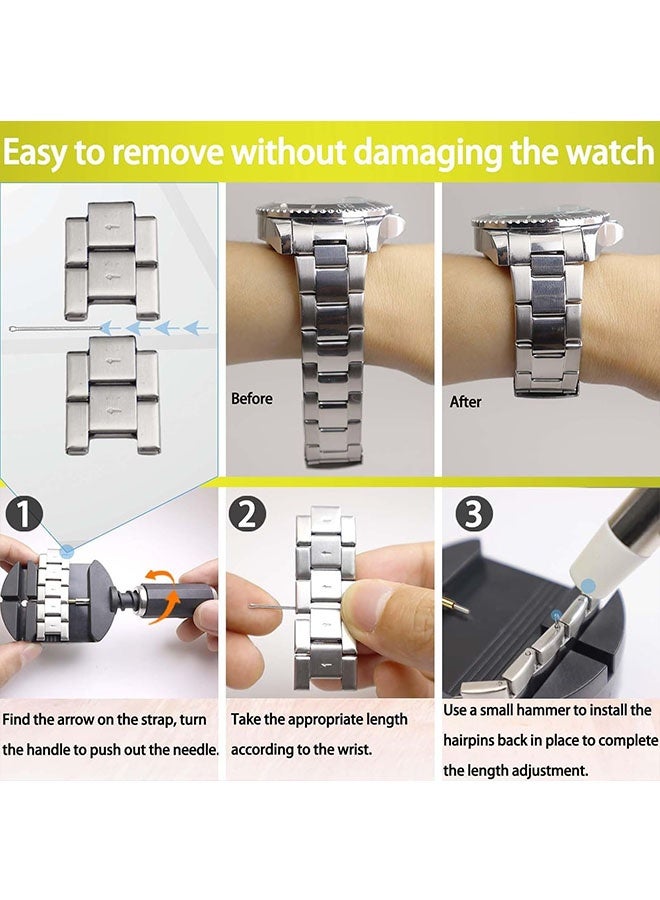 شاهد حزام الرابط إزالة مجموعة, شاهد الفرقة تعديل حجم أداة مجموعة, شاهد دبوس حزام إزالة أداة, شاهد تغيير حجم مجموعة مع شاهد دبوس إزالة, شاهد ربط دبوس اللكمة, مطرقة, أسود - Image 4