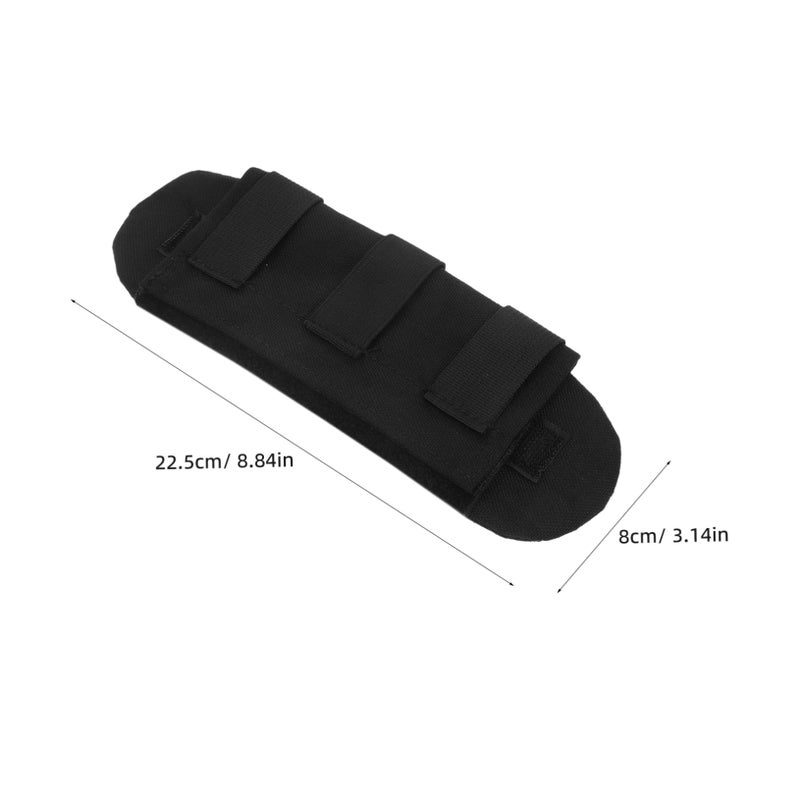 2Pcs Black Backpack Shoulder Strap Cushion Pads Pressure Relief Enhanced Comfort for Prolonged Outdoor Use - Image 3