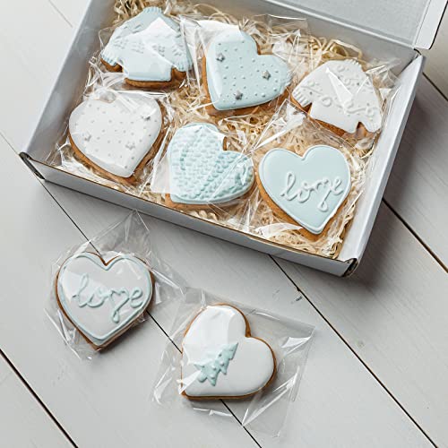 Morepack Self Sealing Cellophane Bags,5x7 Inches 200 Pcs Clear Resealable Cookie Bags Self Adhesive for Packaging Cookies,Favors, Products - Image 5