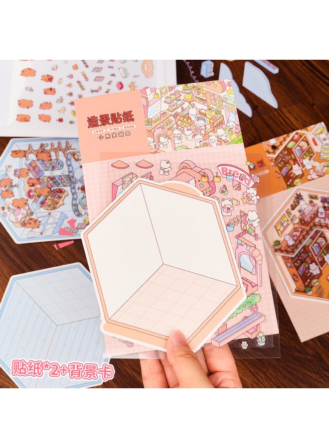 HELPS Helping To Produce 3d Landscaping Stickers Three-dimensional Miniature Scene Stickers Cute Diy Manual Decompression Landscaping Hand Account Stickers - Image 2