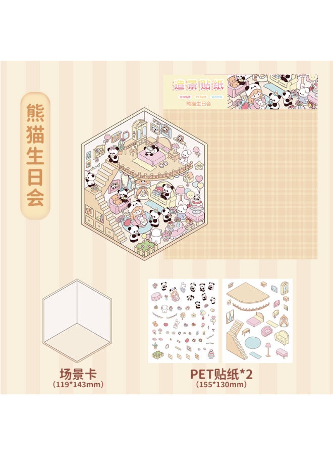 HELPS Helping To Produce 3d Landscaping Stickers Three-dimensional Miniature Scene Stickers Cute Diy Manual Decompression Landscaping Hand Account Stickers - Image 1