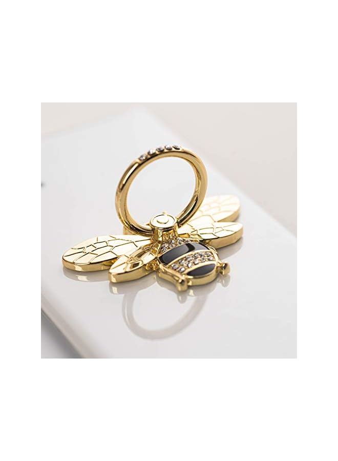Stand Phone Ring Stand Holder with Crystal Stone Enamel Bee, Bling